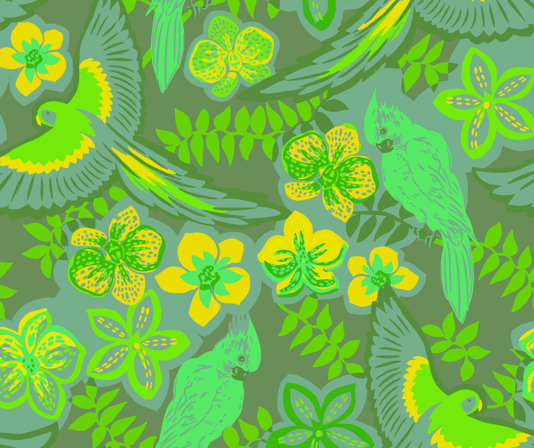 Tropical Bird Sarong