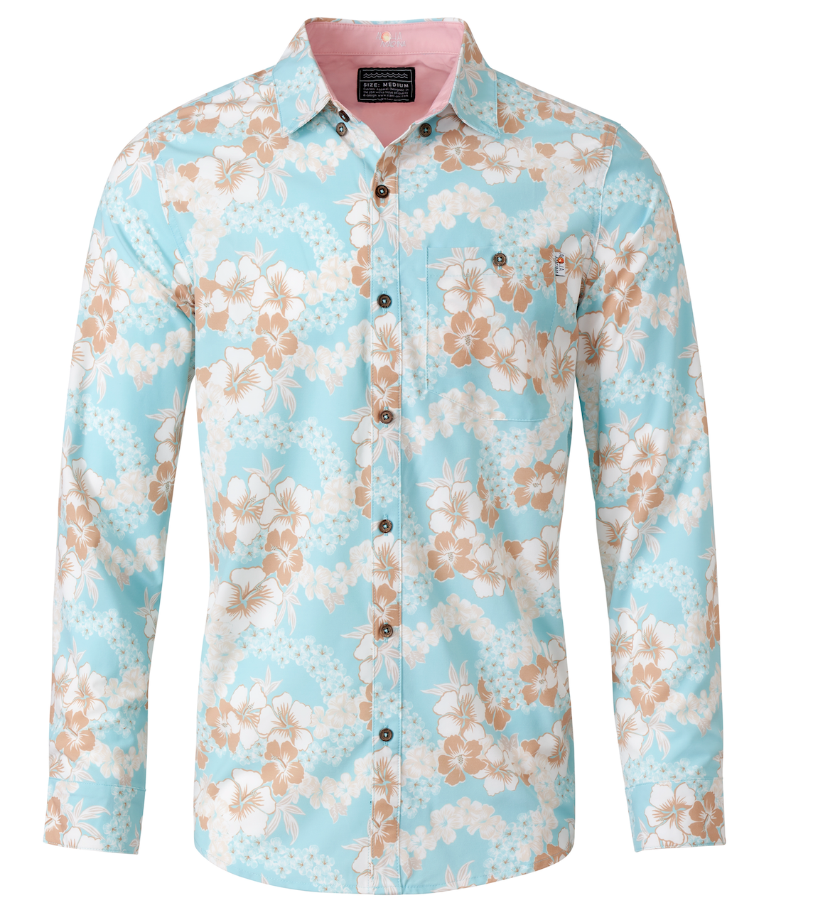 Waimea Ice Blue 4 Way Stretch Shirt S Waimea Ice Blue 4 Way Stretch Shirt S