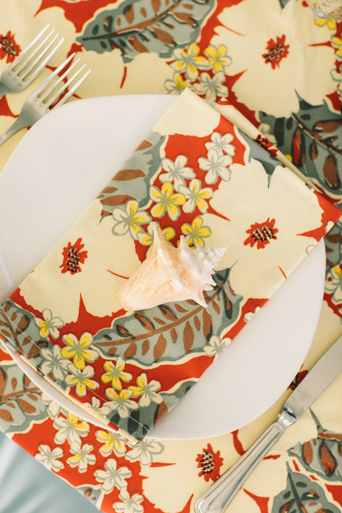 Rectangular Tablecloth - Kaimuki Red