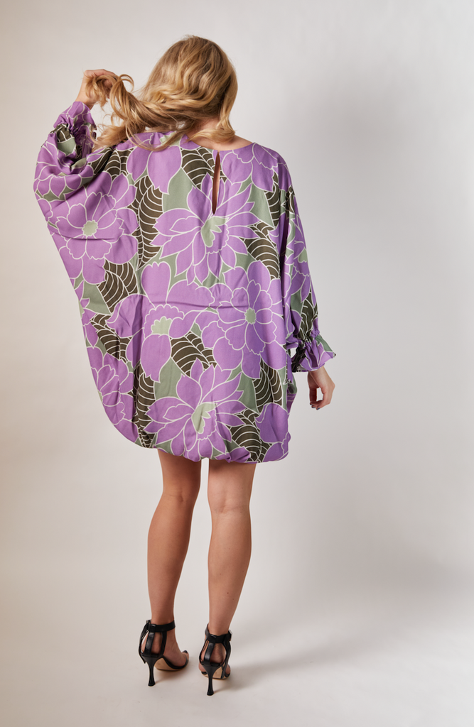 Paia Puffer Dress - Purple
