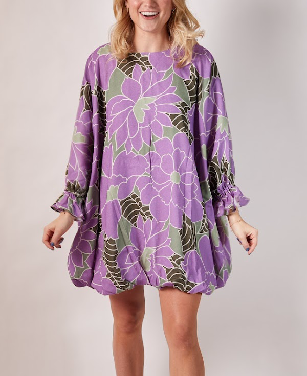 Paia Puffer Dress - Purple