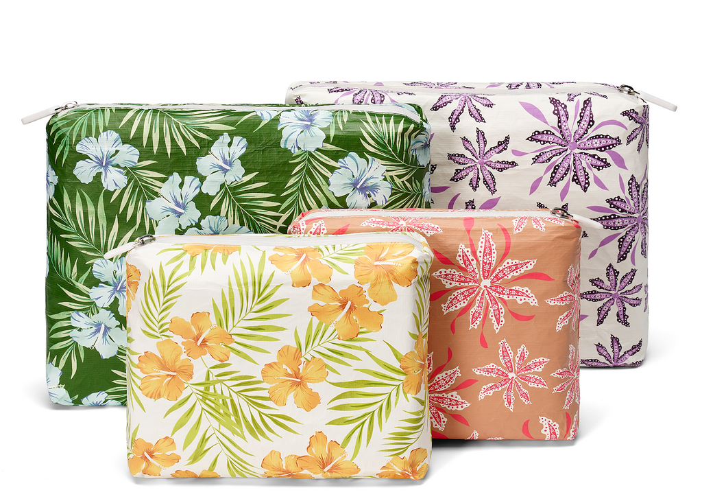 Naupaka Kahakai Tan Small Tyvek Pouch